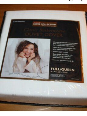 New Home Collection Classic Duvet Comforter Quilt Cover Full Queen 88 x 92 White